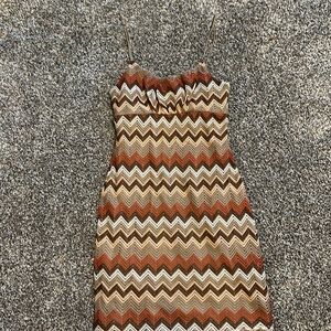 NWT No Comment Brand Zig Zag Design Dress Size Medium